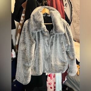 H&M Faux Fur Teddy Jacket/Shacket